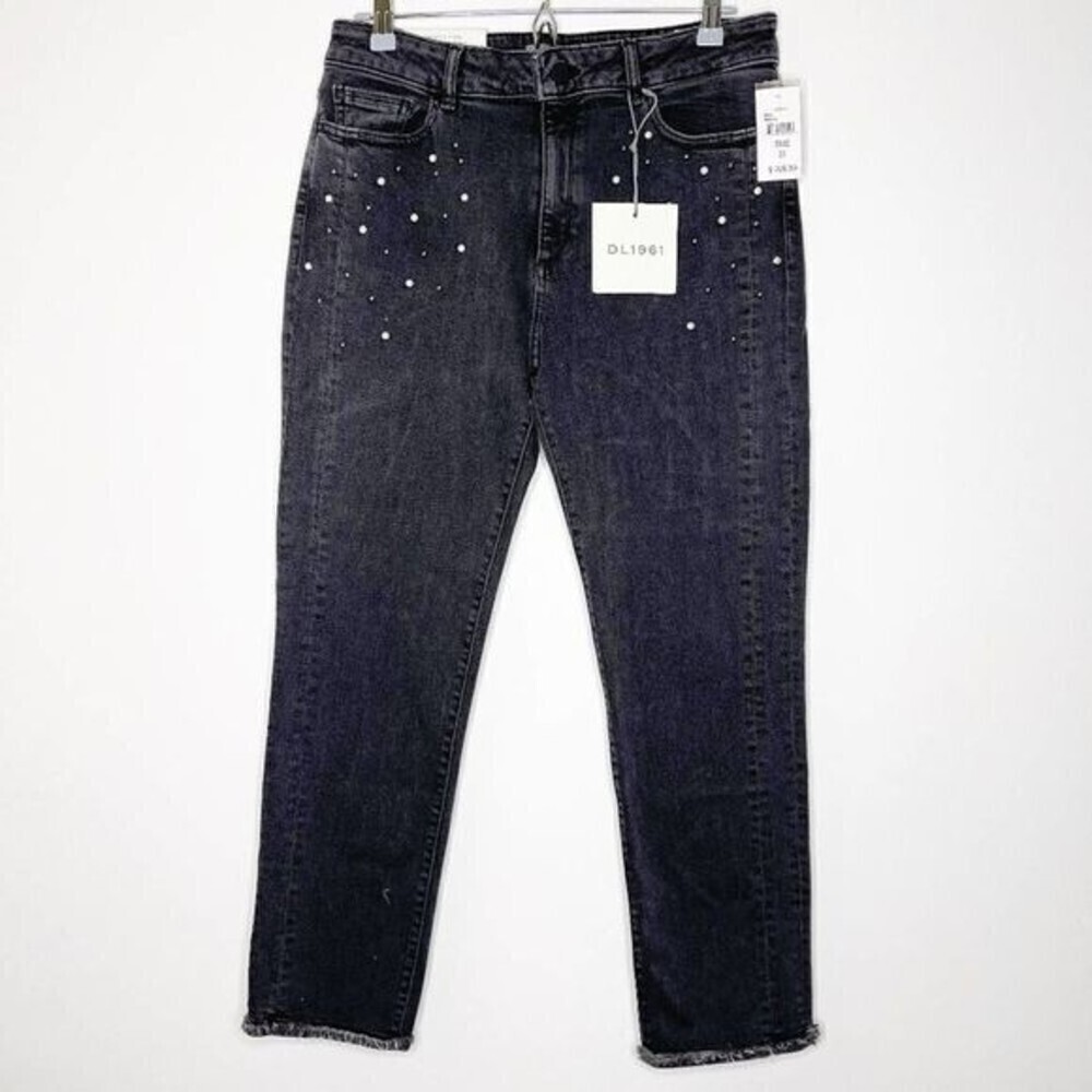 DL1961 Gray Denim Mara Ankle Studded Jeans